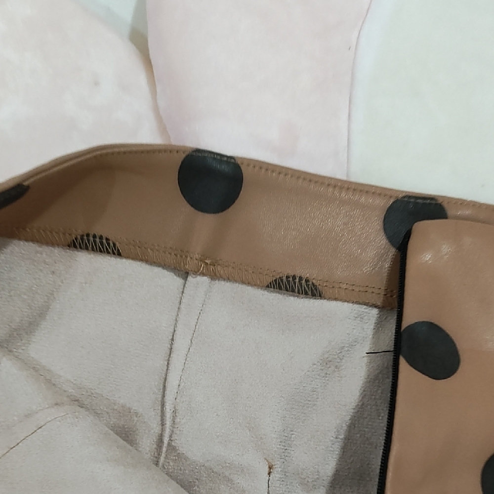 Polka Dot Tan Skirt View 3